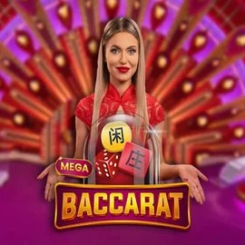Mega Baccarat slot visual from Pragmatic Play available on supraplayscasino.com